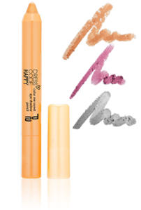 Langhaftende und wasserfeste eyeshadow pencil mit cremiger Textur in drei Farbtönen. Farbe 020 und 030 sind vegan.